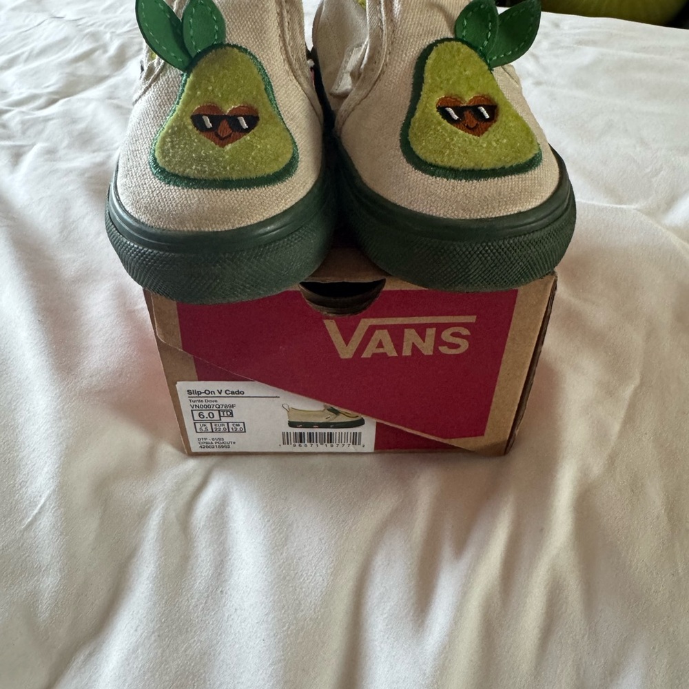 Vans Kids Avocado Sneakers - Green and Beige